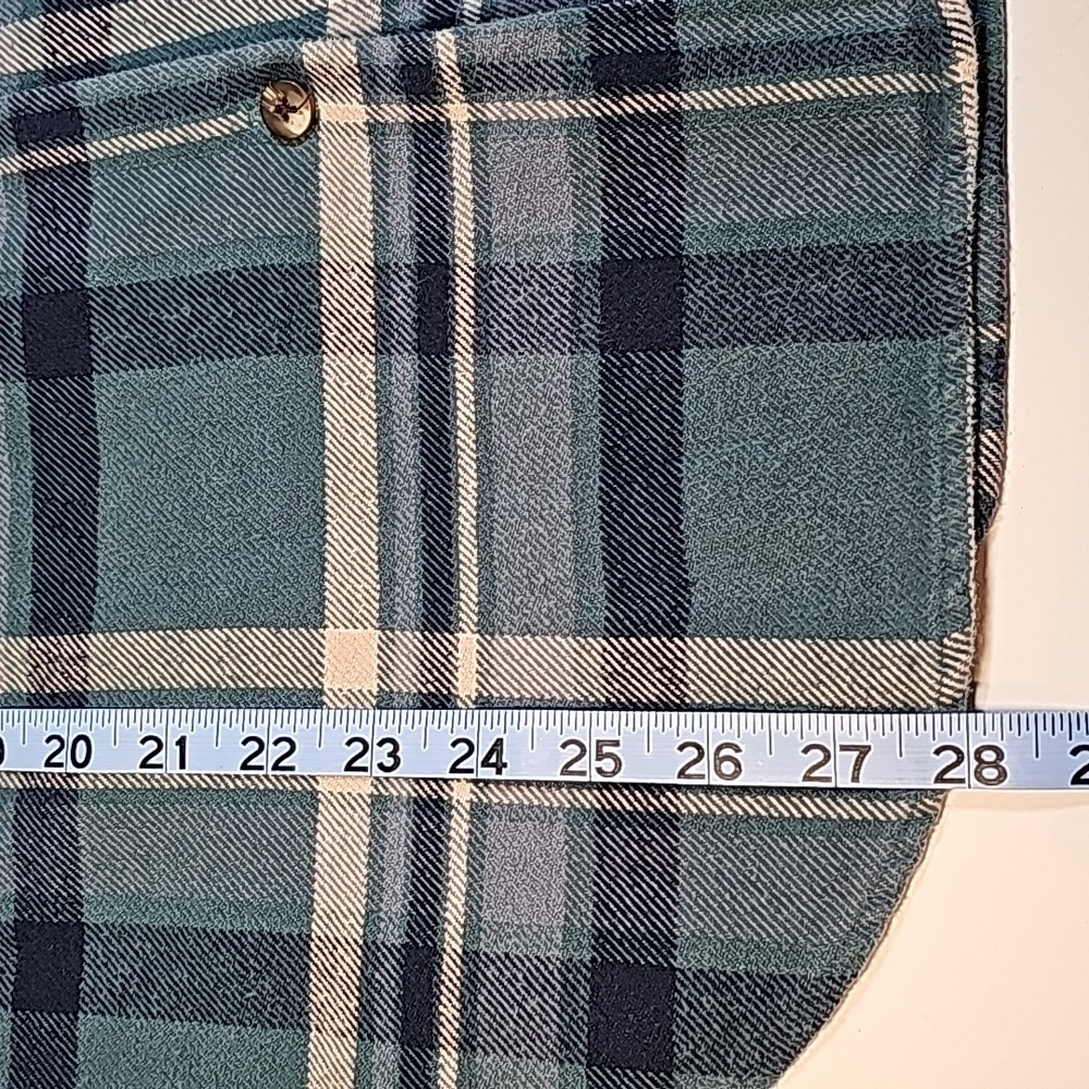 Eddie Bauer Flannel Shirt Button Down Plaid Longsleeve Pocket Boyfriend Fit L - Picture 11 of 11